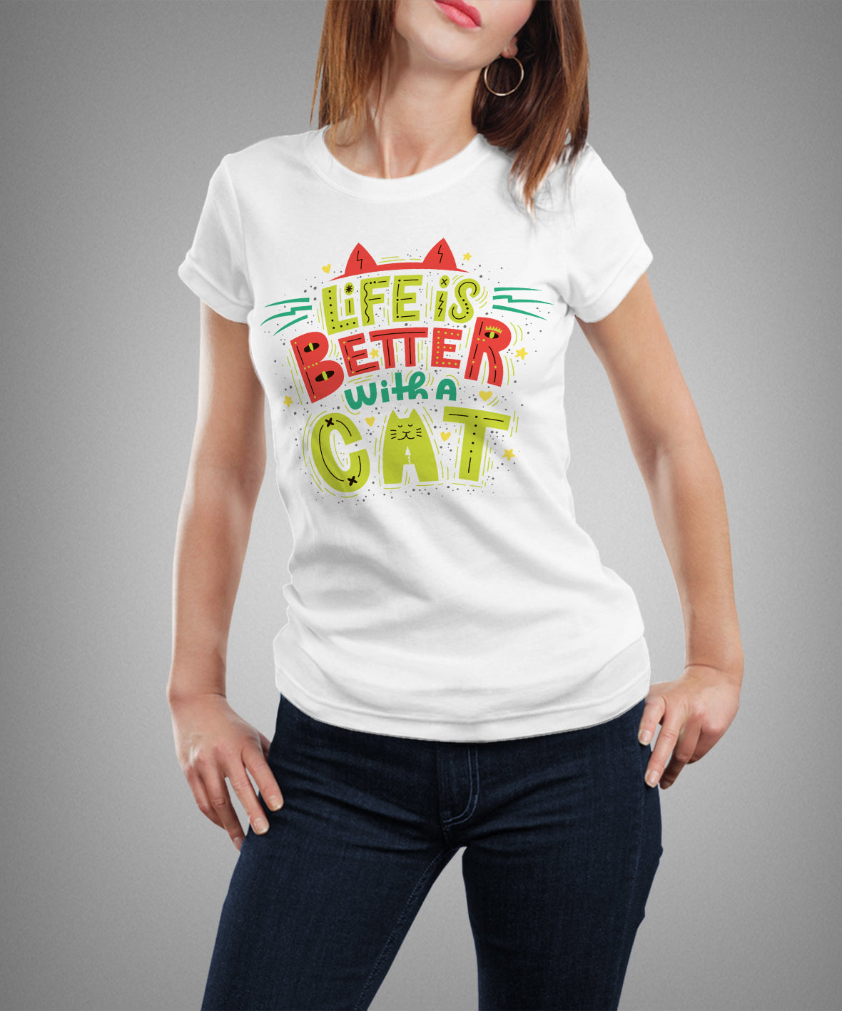 T-shirts "Love my cat"