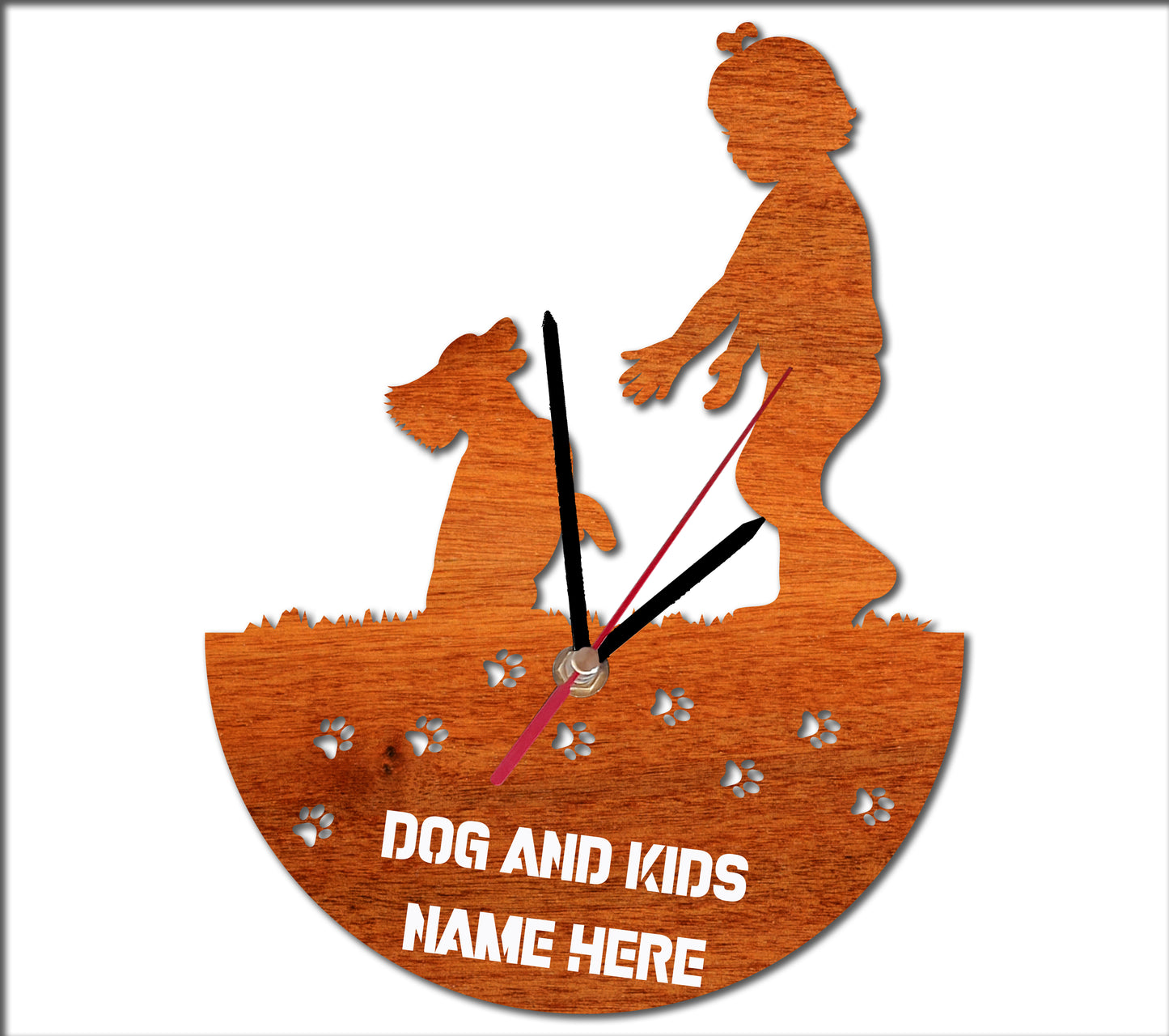 Wall clock "GIRL WITH PUPPY"