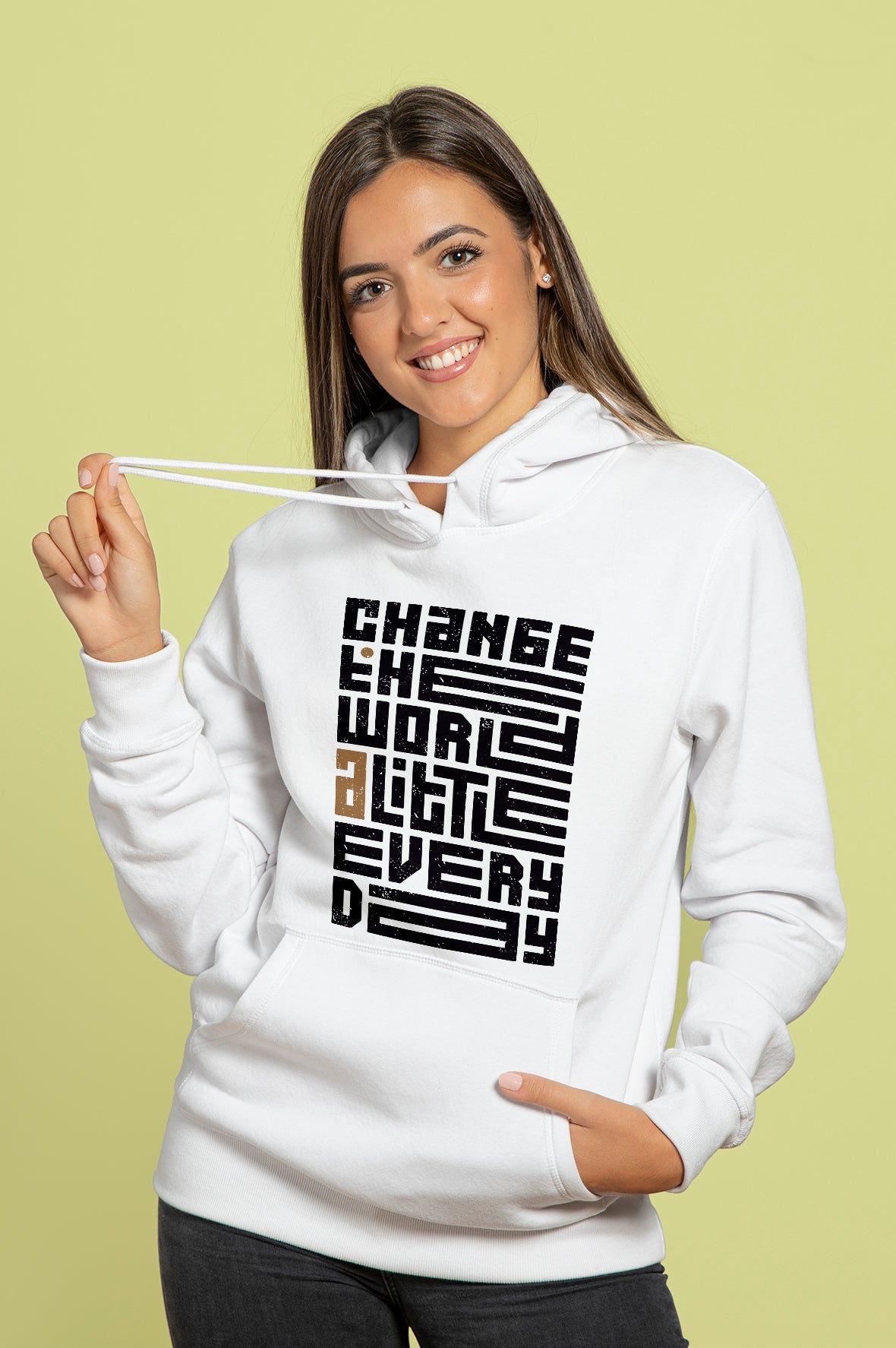 "CHANGE THE WORLD" Hooded Sweatshirt