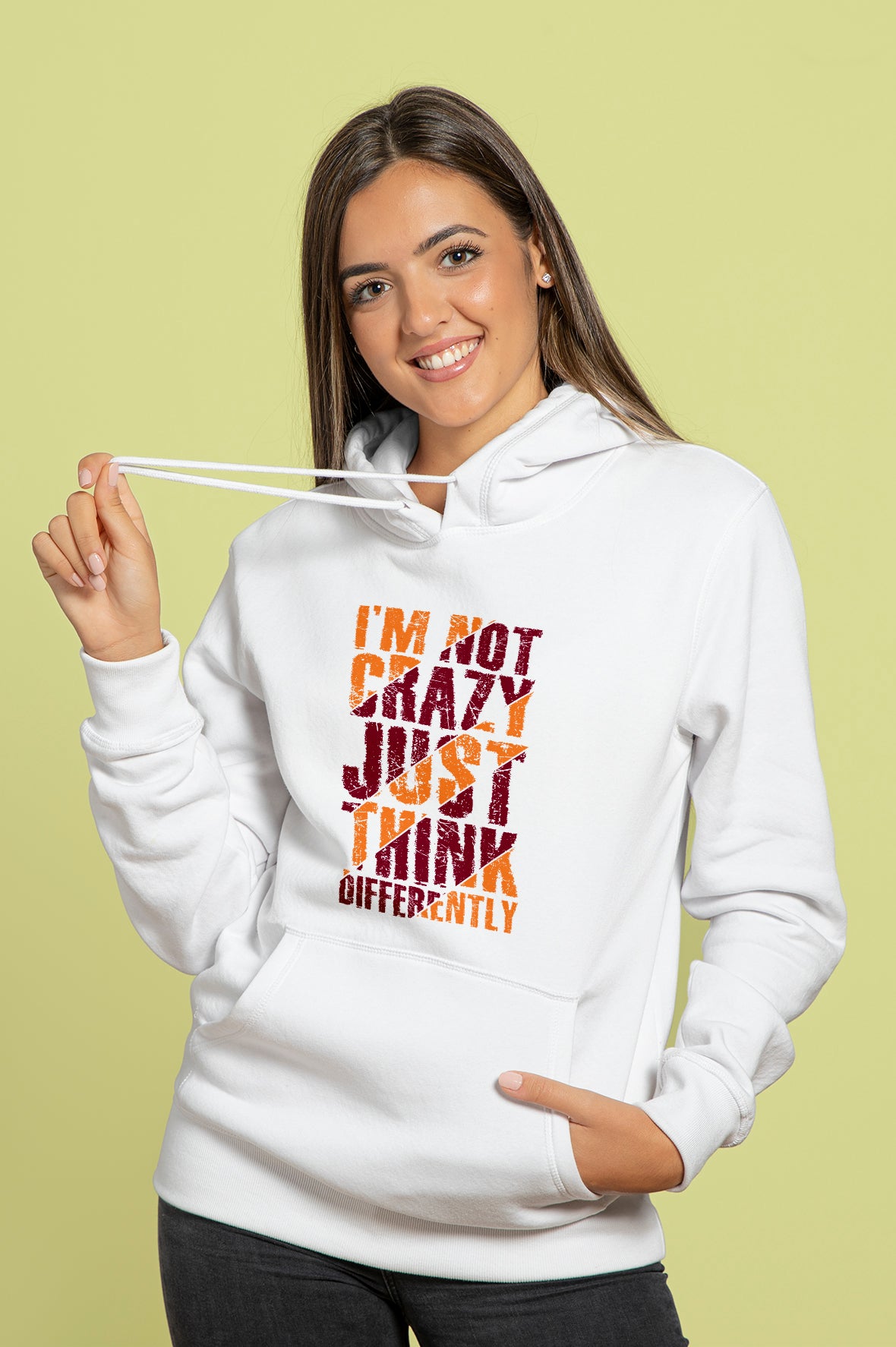 "THINK DIFFERENTLY" Hooded Sweatshirt