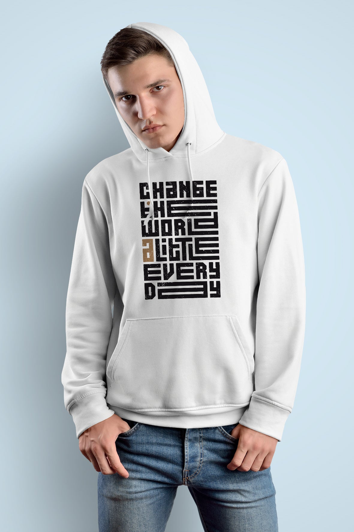 "CHANGE THE WORLD" Hooded Sweatshirt